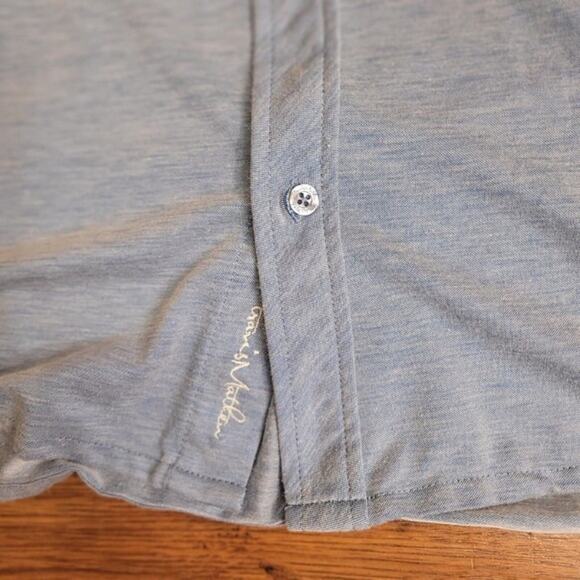 Travis Matthew Shirt Mens 2XL Blue Casual Button Short Sleeve Pocket Logo USA - Picture 11 of 11